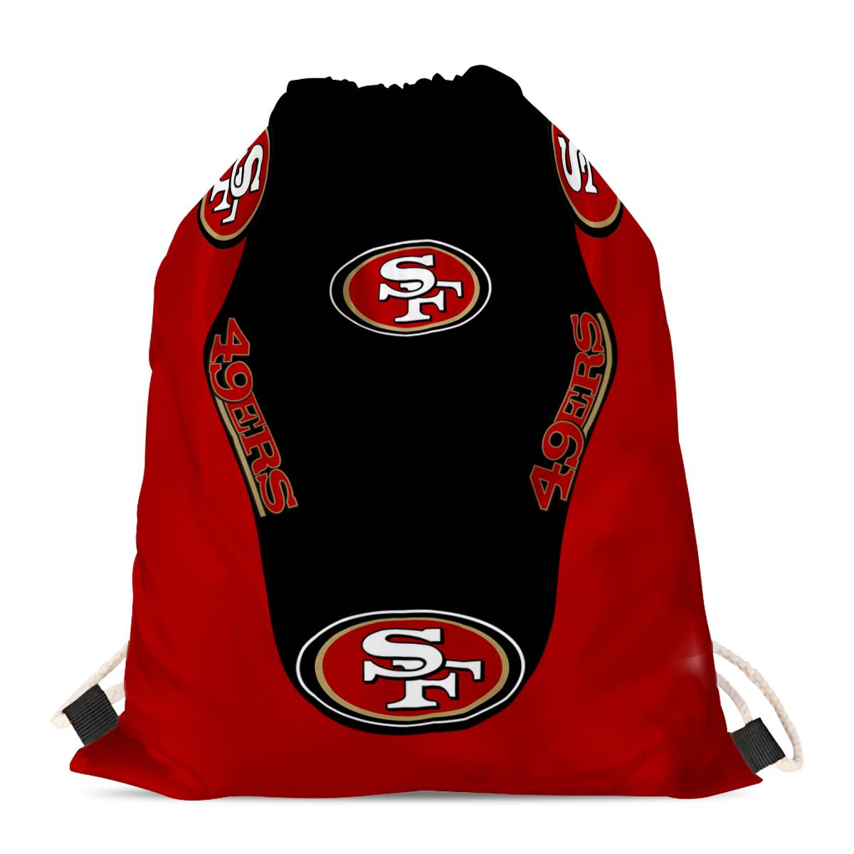 San Francisco 49ers Drawstring Backpack sack / Gym bag 18" x 14" 001